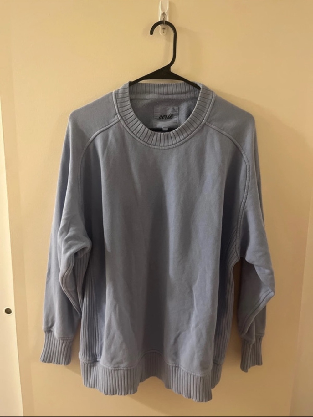 Aerie Light Blue Oversized Crewneck Sweatshirt Size XS